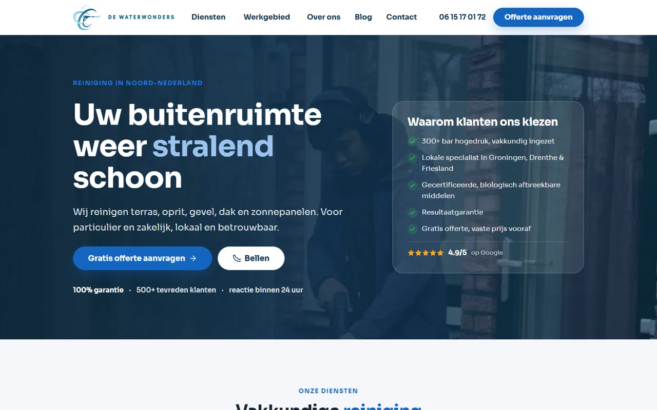 Homepage van De WaterWonders (waterwonders.nl)